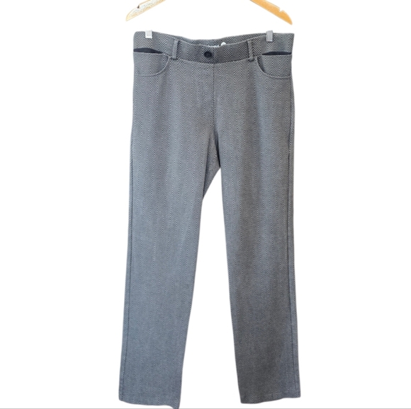 Betabrand Pants - Betabrand Black Gray Herringbone Straight Leg Yoga Dress Pants XL Long